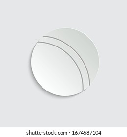 icono de bola vectorial de papel. bola de dibujos animados 