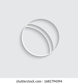 Paper vector ball icon. cartoon ball 