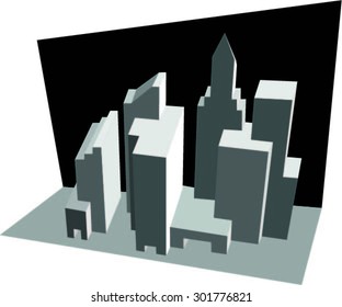 paper, vector, black, white, city, house, layout, 3d