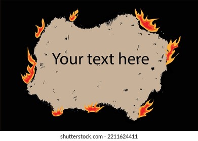 Paper Vector With Burnt Effect That Can Be Filled With Text