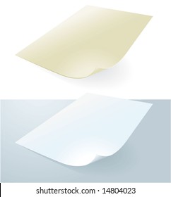Serie de colección de vectores de papel. Documentos de oficina, Muestra 2.