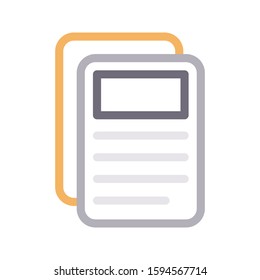 paper  vector color line icon 