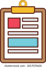 icono de color plano vectorial de papel
