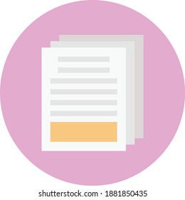 paper vector flat colour icon