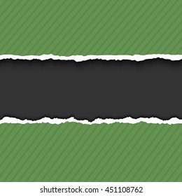 Paper vector frame, paper page pieces. Vector torn paper with dark copyspace
