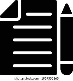 paper vector glyph flat icon