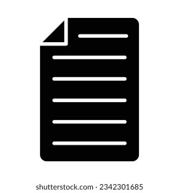 Paper Vector Glyph Icon For Personal And Commercial Use.

