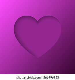 paper vector heart. valentine heart