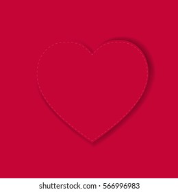 paper vector heart. valentine heart