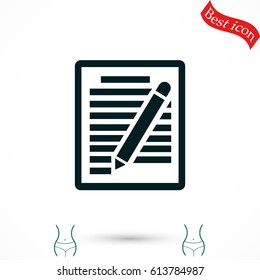 paper vector icon, flat design best vector icon