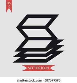 Paper vector icon, illustration symbol