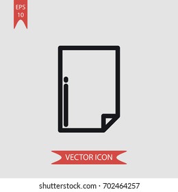 Paper vector icon illustration symbol
