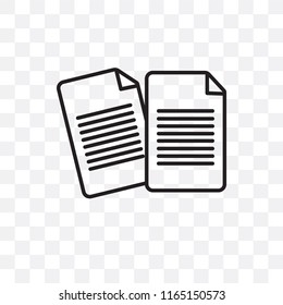 Paper vector icon isolated on transparent background, Paper logo concept