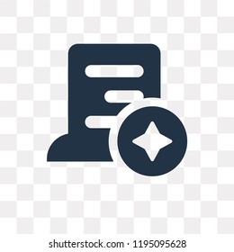 Paper vector icon isolated on transparent background, Paper transparency concept can be used web and mobile