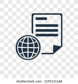Paper vector icon isolated on transparent background, Paper transparency logo concept