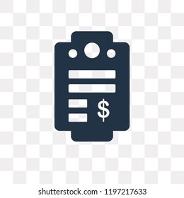 Paper vector icon isolated on transparent background, Paper transparency concept can be used web and mobile