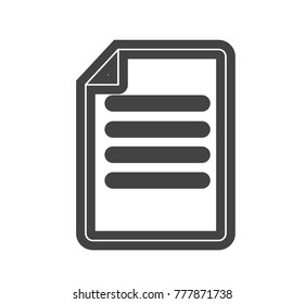 paper vector icon isolated on white background