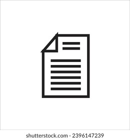 línea de icono del vector de papel nueva 