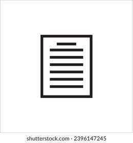 línea de icono del vector de papel nueva 