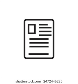 paper vector icon line template