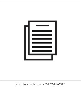 Plantilla de línea de icono de Vector de papel
