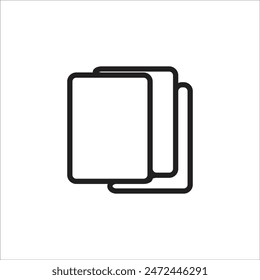 paper vector icon line template