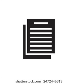 paper vector icon line template