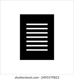 Plantilla de línea de icono de Vector de papel