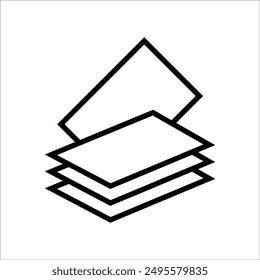 paper vector icon line template