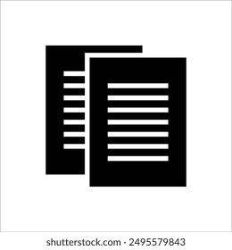 paper vector icon line template