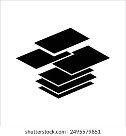 Plantilla de línea de icono de Vector de papel