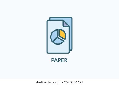 Icono de Vector de papel o logotipo Ilustración