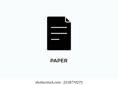 Icono De Vector De Papel O Ilustración De Símbolo De Logotipo