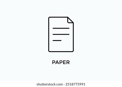 Icono De Vector De Papel O Ilustración De Símbolo De Logotipo