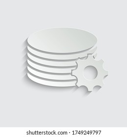 paper  Vector icon money. Money settings icon.   vector