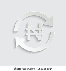 paper Vector icon Nigerian Naira  . Exchange of Nigerian Naira  currency. Nigerian Naira  icon.