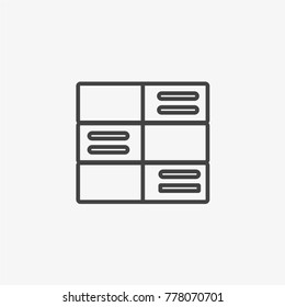 Paper vector icon on white background