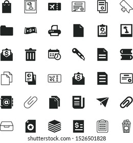 paper vector icon set such as: news newspaper, date, blade, penknife, contact, certification, waste, heap, drawing, telephone, package, recycle, patented, office trivia, achievement, button