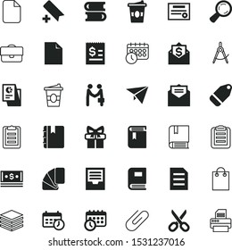 paper vector icon set such as: writing, celebration, plane, love, technology, bag, culture, professional, paper-clip, parcel, diploma, tally, post, article, study, diary, planet, result, promotion