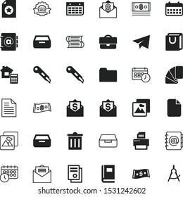 paper vector icon set such as: doc, week, idea, fly, planning, toy, briefcase, discount, studying, estimate, choice, spectrum, publish, publication, form, interface, coloring, dustbin, tag, income