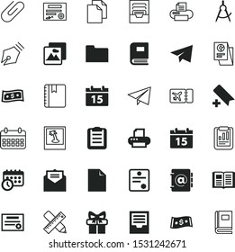 paper vector icon set such as: story, add, ui, bookmark, giftbox, message, bow, letter, analyze, tourism, reader, board, vacation, ticket, coin, communication, party, papers, prioritize, online, bell