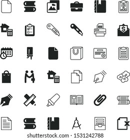 paper vector icon set such as: scribe, prize, printout, members, packaging, camera, sketch, schedule, boiler, picture, stack, meal, Hand bag, digital, food, time, reader, audit, blue, energy, cancel