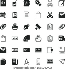 paper vector icon set such as: supermarket, financial article, water, schedule, designer, airline, domestic, library, electronics, plastic, tourism, analytics, sapromate, palette, deadline, comfort