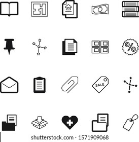 paper vector icon set such as: bargain, shopping, logistic, dollar, apartment, contact, currency, blank, note, school, board, model, medical, success, email, accessory, send, medicine, package