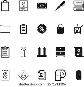 paper vector icon set such as: archive, percent, total, fire, clip, investment, commercial, duster, award, card, eco, directory, computer, decorative, coin, plastic, offer, amount, loan, geometric