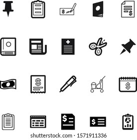 paper vector icon set such as: needle, cheque, debt, article, daily, cleaning, idea, analytical, time, duster, house, investment, chart, cover, care, cut, object, industrial, feedback, vacuum