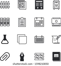 paper vector icon set such as: isometric, filling, people, calligraphy, sticker, standing, attach, research, press, container, experiment, e-mail, flask, success, files, approved, pile, check