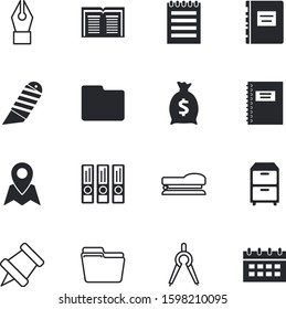 paper vector icon set such as: bag, studying, travel, number, clean, device, knowledge, read, classic, cutter, contractor, calligraphy, designer, top, direction, dollar, blueprint, ink, one, blue