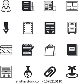 paper vector icon set such as: catalog, luxury, subscription, rack, place, receive, vacancy, experiment, classic, purchase, plant, chemistry, badge, shopper, beautiful, vacation, internet, laboratory