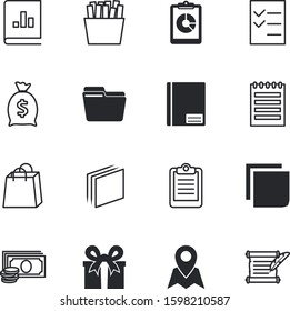 paper vector icon set such as: torah, demographic, potato, idea, close, gps, tax, fastfood, eco, file, write, celebration, nutrition, delicious, magnifying, restaurant, cafe, pack, info, profit, fat